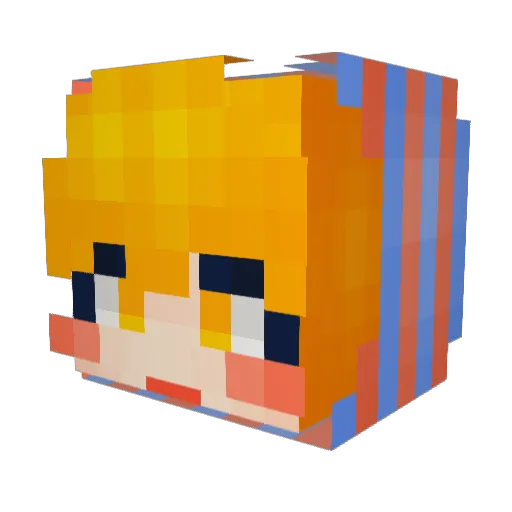HyunJaMint Minecraft avatar head, 3D render