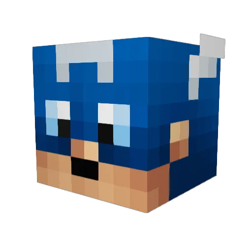 HyunMa Minecraft avatar head, 3D render