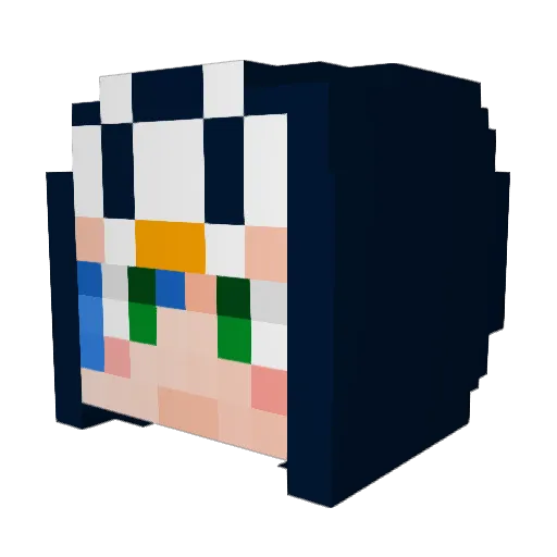 HyunS_LM Minecraft avatar head, 3D render