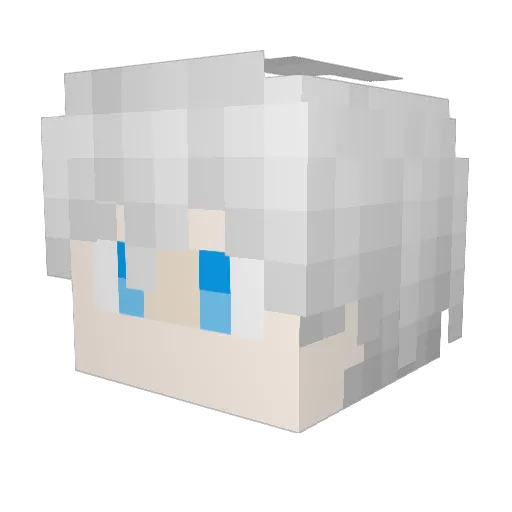 HyunTh Minecraft avatar head, 3D render