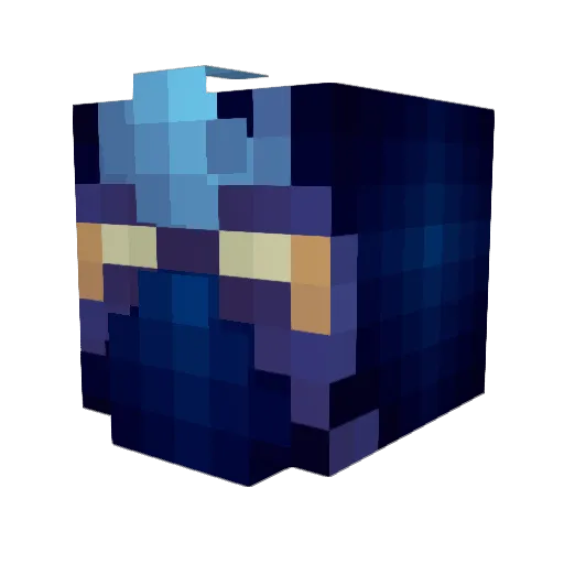 HyunYami Minecraft avatar head, 3D render