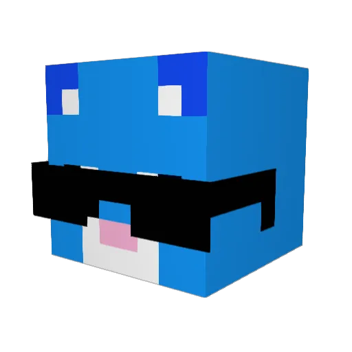 Hyun__01 Minecraft avatar head, 3D render