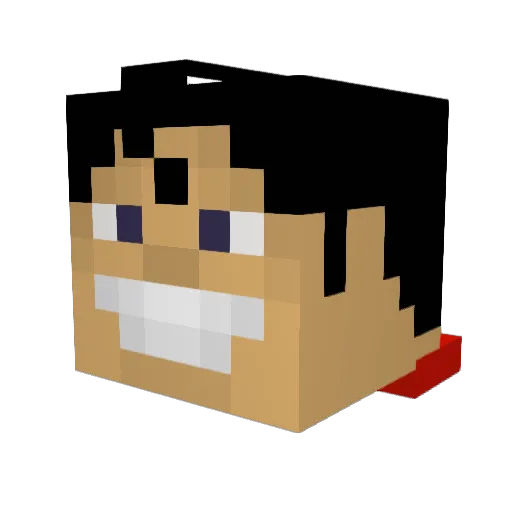 Hyunhees Minecraft avatar head, 3D render