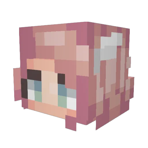 Hyuniiiii Minecraft avatar head, 3D render