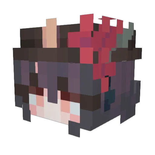Hyunjeabin Minecraft avatar head, 3D render