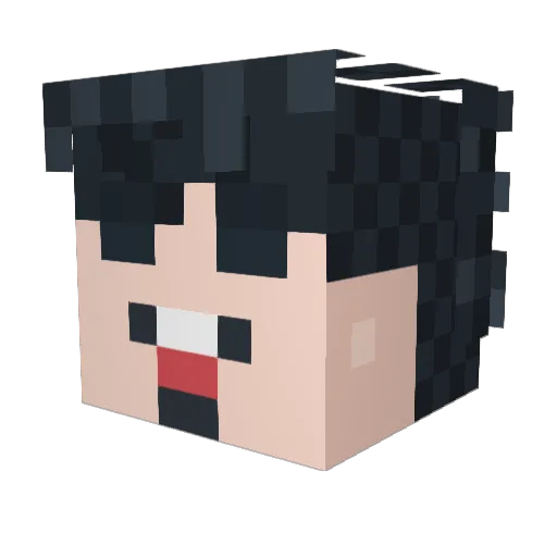 Hyuntoe Minecraft avatar head, 3D render