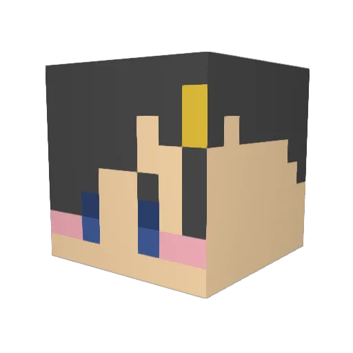 Hyuny10 Minecraft avatar head, 3D render
