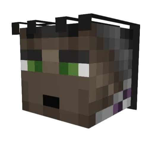 Hyuzaki_ Minecraft avatar head, 3D render
