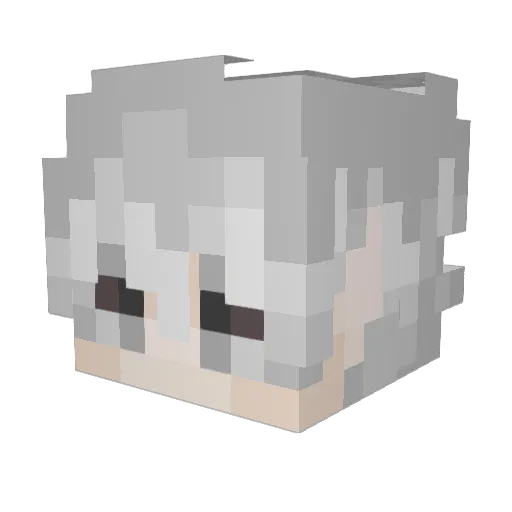 Hyveris Minecraft avatar head, 3D render