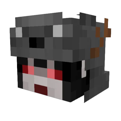 Hyx Minecraft avatar head, 3D render