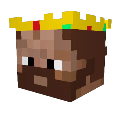 HyxNess Minecraft avatar head, 3D render