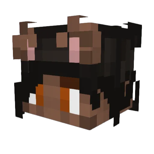 Hyxtera Minecraft avatar head, 3D render