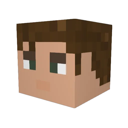 Hyypperionn Minecraft avatar head, 3D render