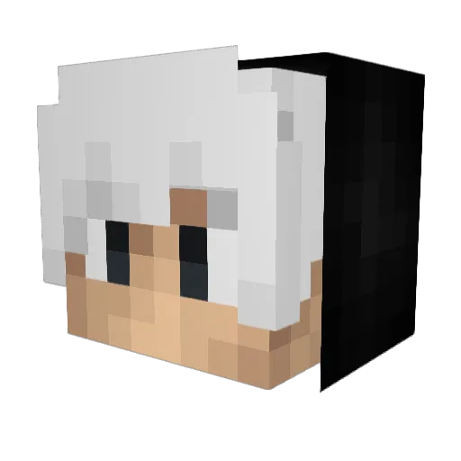 Hyyyld Minecraft avatar head, 3D render