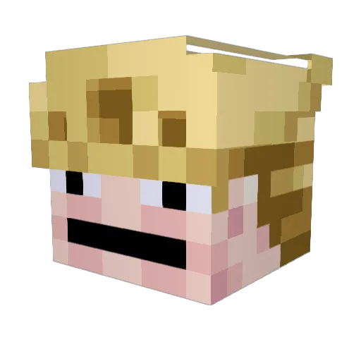 Hyzanagi Minecraft avatar head, 3D render