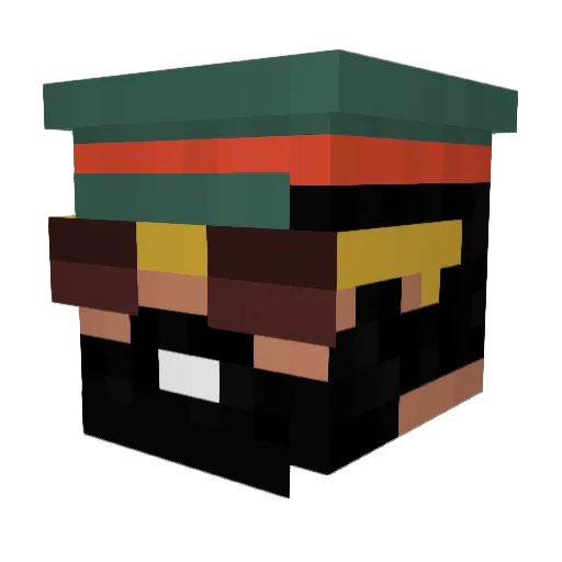 Hyzer Minecraft avatar head, 3D render