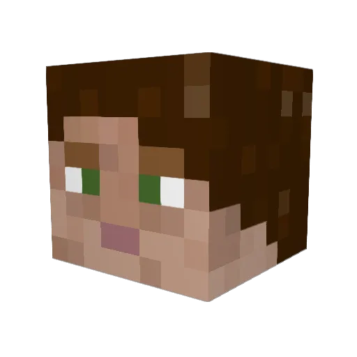 Hyzr__ Minecraft avatar head, 3D render