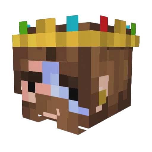 Hyzt3ria Minecraft avatar head, 3D render