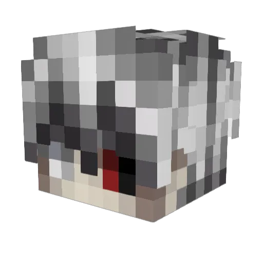 Hyzxn Minecraft avatar head, 3D render
