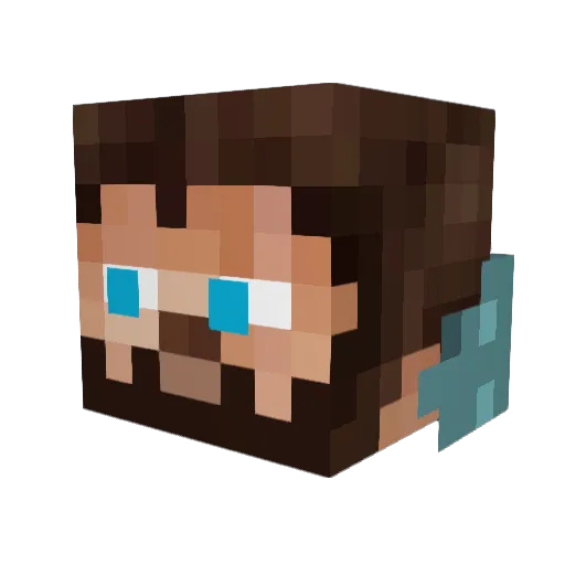 HzLades Minecraft avatar head, 3D render