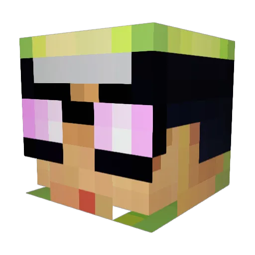 Hz_Ace Minecraft avatar head, 3D render