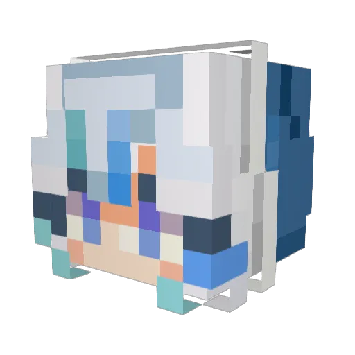 Hz_Ao02 Minecraft avatar head, 3D render