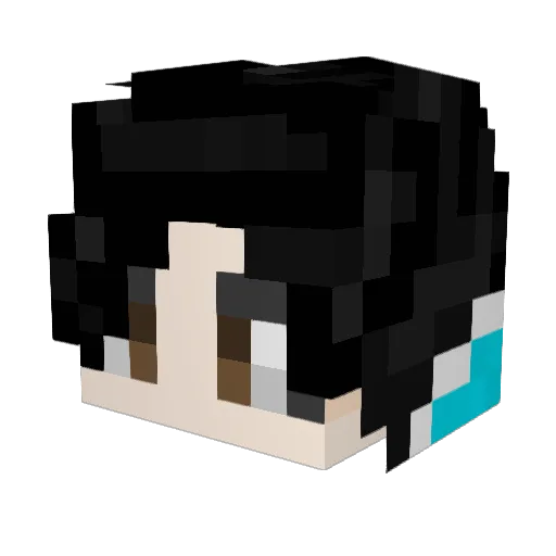 Hzelp Minecraft avatar head, 3D render