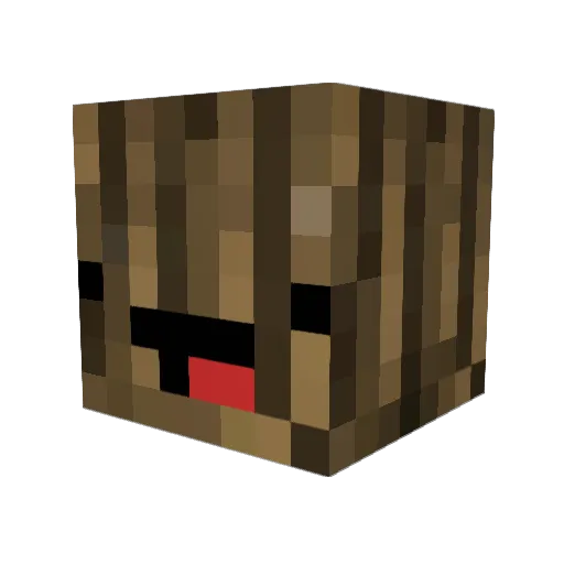 Hziki Minecraft avatar head, 3D render