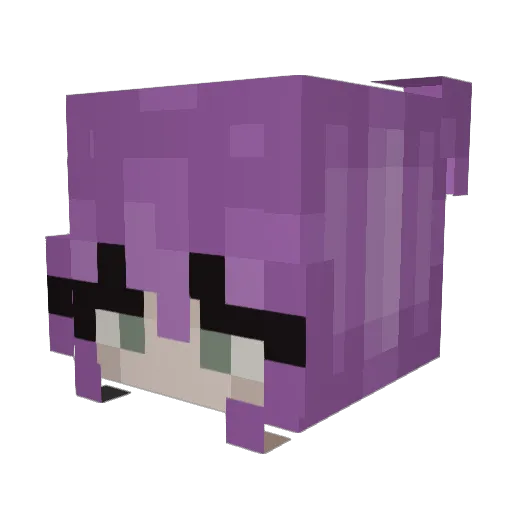 Hzzg Minecraft avatar head, 3D render
