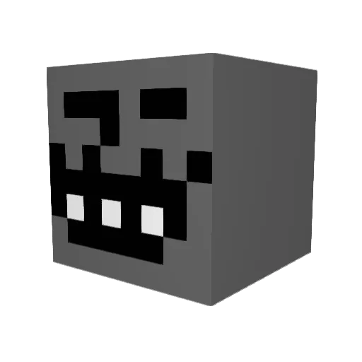 I020 Minecraft avatar head, 3D render