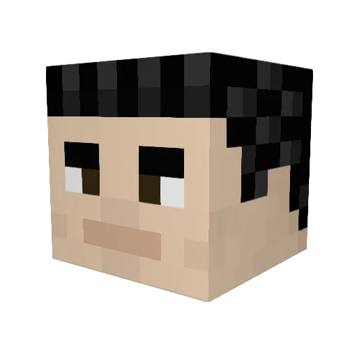 I0ta Minecraft avatar head, 3D render