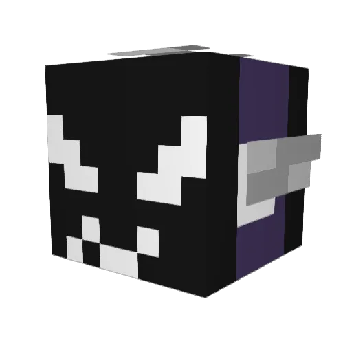 I1Q0 Minecraft avatar head, 3D render