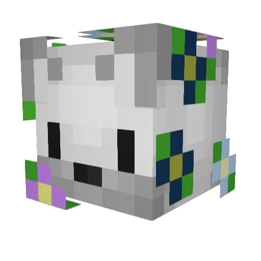 I2Cl6 Minecraft avatar head, 3D render