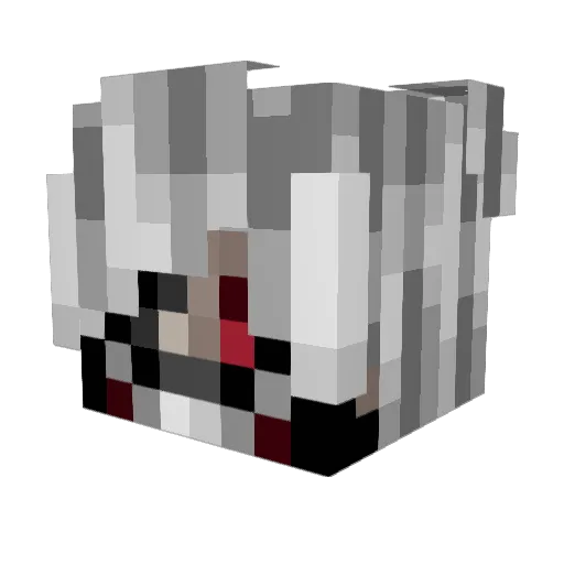 I2VY Minecraft avatar head, 3D render