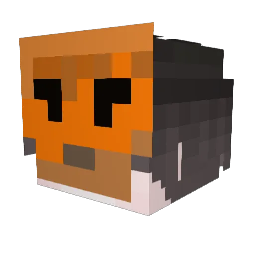 I2_67 Minecraft avatar head, 3D render
