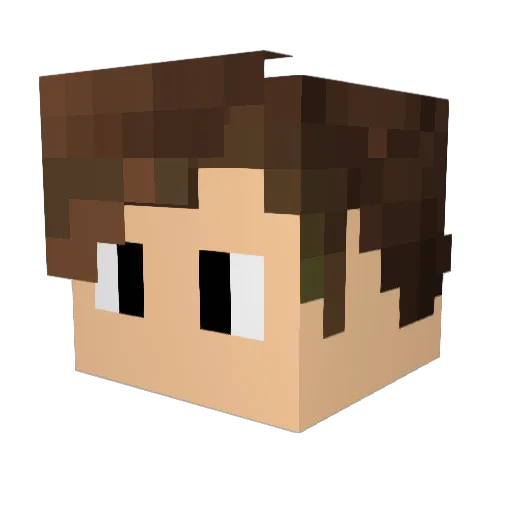 I2ainmaker Minecraft avatar head, 3D render