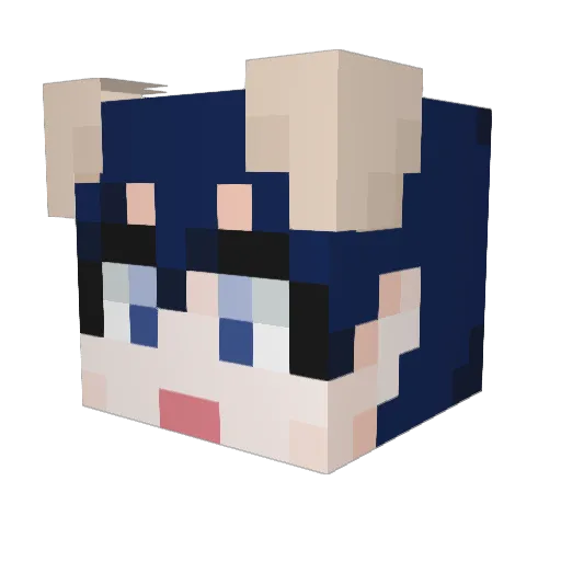 I2nu Minecraft avatar head, 3D render