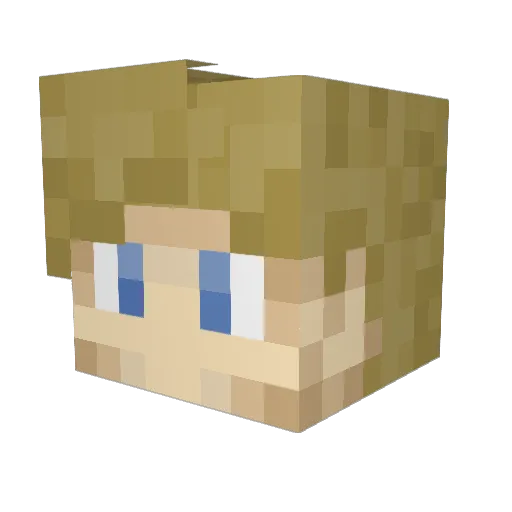 I300ts Minecraft avatar head, 3D render