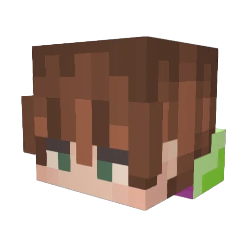I30m Minecraft avatar head, 3D render