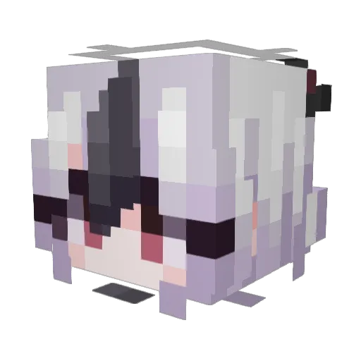 I31M Minecraft avatar head, 3D render