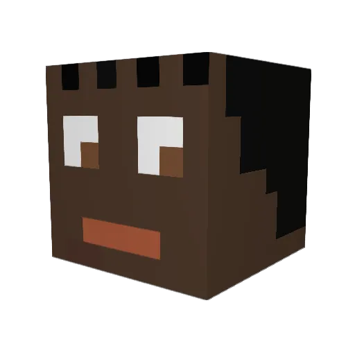 I3UG Minecraft avatar head, 3D render