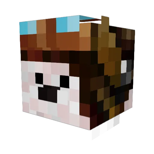 I3ad Minecraft avatar head, 3D render