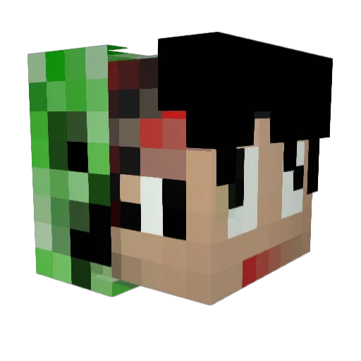 I3akaInu Minecraft avatar head, 3D render