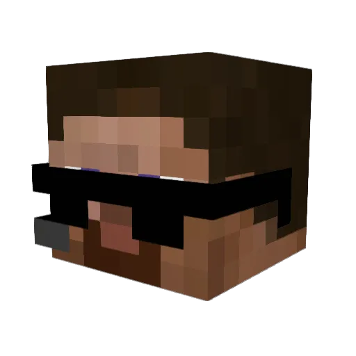 I3asher Minecraft avatar head, 3D render