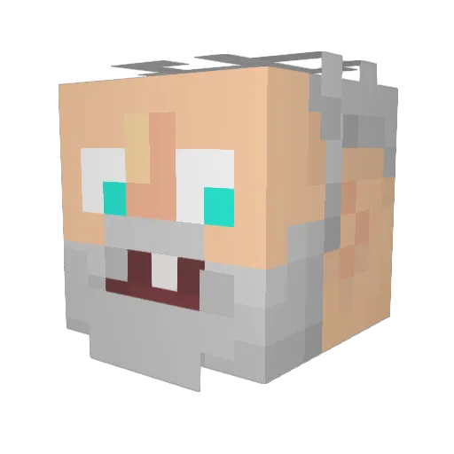 I3eam Minecraft avatar head, 3D render
