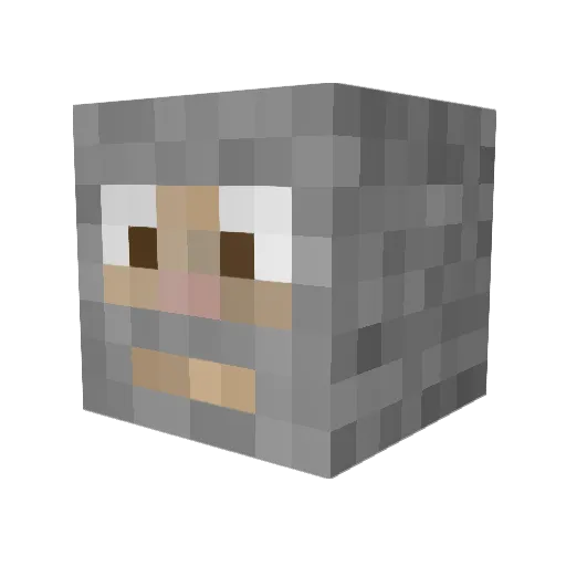 I3igMan Minecraft avatar head, 3D render
