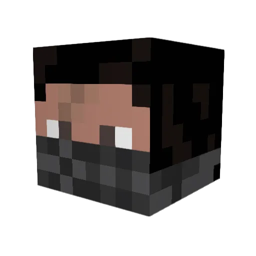 I3lackFire3 Minecraft avatar head, 3D render