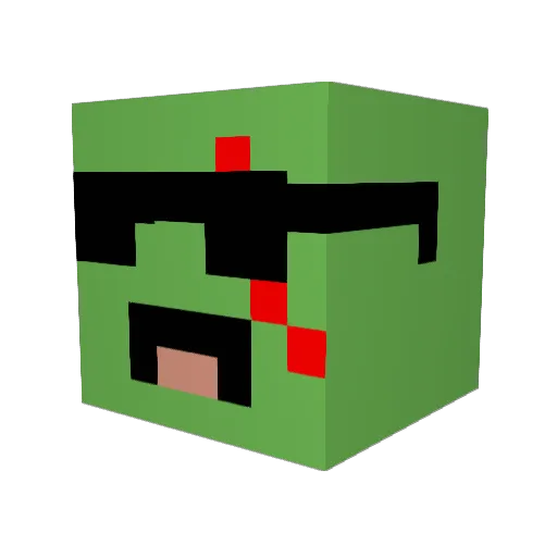 I3lackPhilip Minecraft avatar head, 3D render
