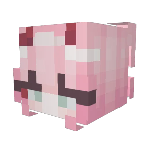 I4everLOVE Minecraft avatar head, 3D render