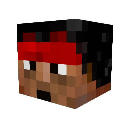 I58I Minecraft avatar head, 3D render